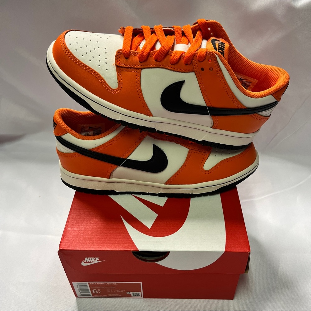 Nike Dunk Low GS Halloween Black and Orange New Size 6.5Y / 8W